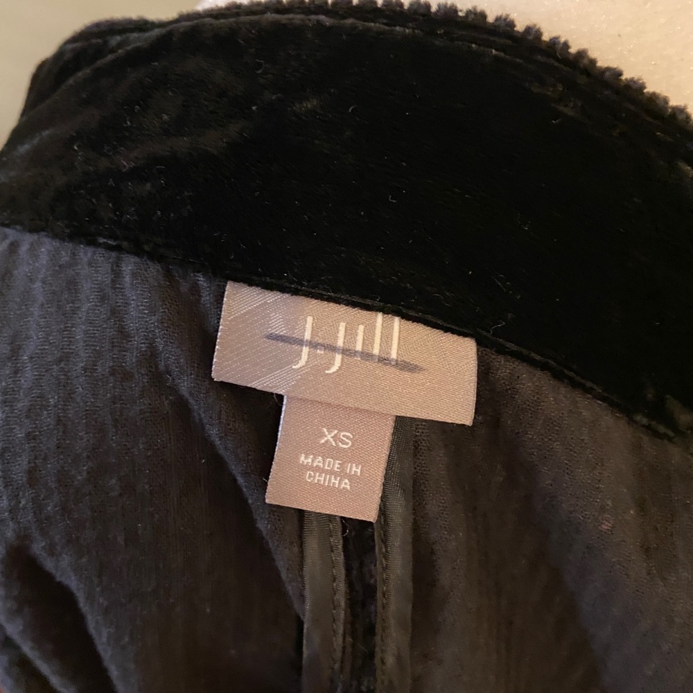 J. Jill Black Double-Breasted Corduroy Jacket, XS - Picture 6 of 10